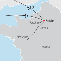 Map of Paris Essentials Educational Tour 