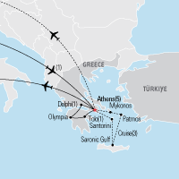 Map of Best of Greece Educational Tour 