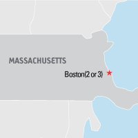 Map of Boston: the Hub Class Trip