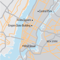 Map of New York City: Landmarks of Manhattan Class Trip