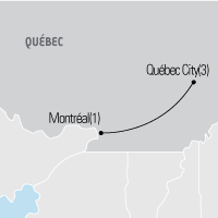 Map of Quebec & Montreal: Winter Wonderland Class Trip