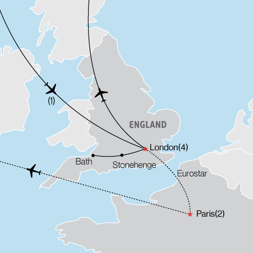 Map of London Essentials Educational Tour