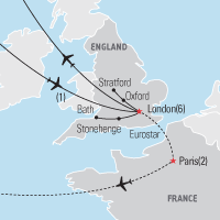Map of London Theater Educational Tour