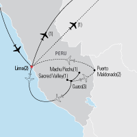 Map of Peru Educational Tour