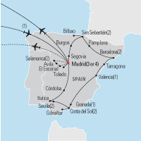 Map of Best of Spain Educational Tour