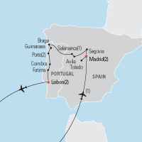 Map of the Spain & Portugal Tour