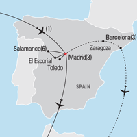 Map of Spanish Studies in Spain Educational Tour