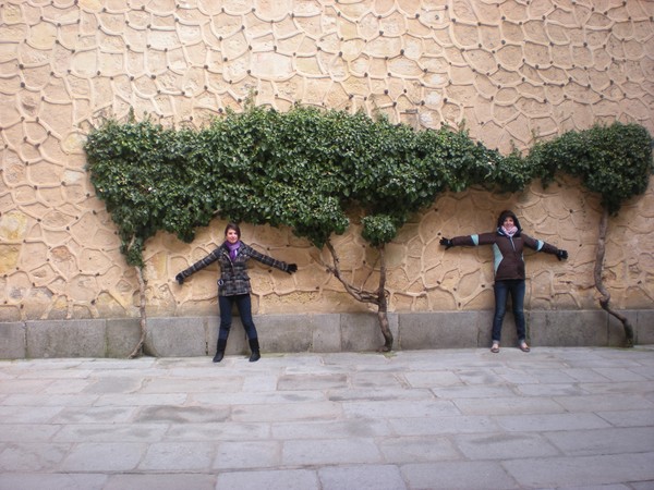 Students on an educational tour in Spain