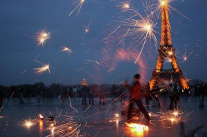 Light display during an educational tour in France